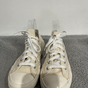 Comme Des Garcons Play Converse Mens Size 7 Chuck Taylor Shoes Beige Heart